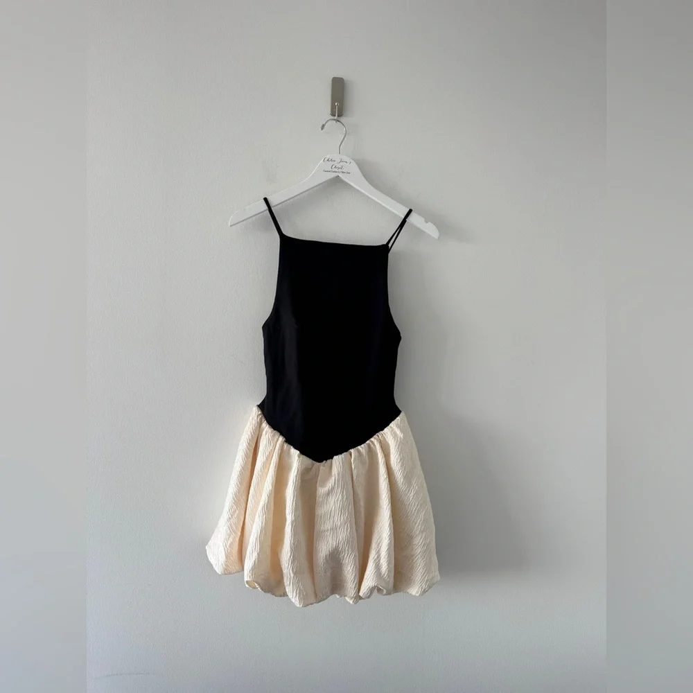 FREE PEOPLE Tinsel Kiss Bubble Hem Mini Dress XS